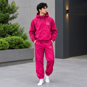 Men Nylon Windbreaker Jacket Regular Fit Lightweight Zip Front Shell Custom Manufactured for Apparel Brand Collections - Product Image 1