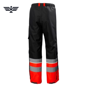 Pantalon de travail haute visibilité imperméable en polyester, avec détection par aiguille, sérigraphié, réfléchissant, de sécurité, élastique - Product Image 4