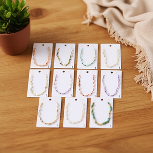 Collane con perline a Z, 12 pezzi, colori assortiti, gioielli fatti a mano, regalo unisex - Product Image 3