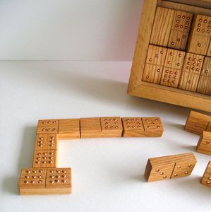 Traditional Wooden <b>Dice</b> And Dominoes Family Tabletop Board Game <b>Set</b> With Long Lasting Wooden Pieces - Product Image 1