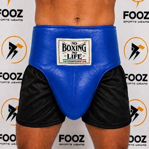 Premium Silver <b>Black</b> Boxing Training Shorts with Protective Groin Support for Men Martial Arts Fitness Sparring and Competition - Product Image 2