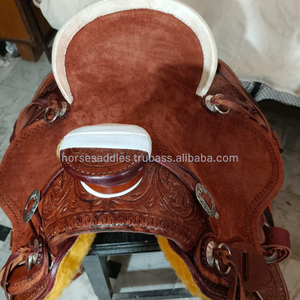 Selle de cheval Western Wade en cuir véritable |   Siège en cuir brut de 15 pouces |   Selle d'équitation artisanale de qualité supérieure |   Qualité 100% 2026 - Product Image 3