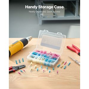 Kit di 320 Connettori Termorestringenti Impermeabili, Terminali Elettrici a Crimpare, Isolati, per Auto, ad Anello, a Forcella e a Spade - Product Image 6