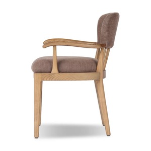 Chaise de salle à manger en bois de qualité supérieure avec accoudoirs et revêtement en tissu, sièges modernes pour café, restaurant et hôtellerie - Product Image 4