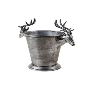 Silver Deer Head <b>Champagne</b> Bowl 3 Litre Stag Antler Wine Ice <b>Bucket</b> <b>with</b> Animal <b>Stand</b> for Bar Wedding Home Decor - Product Image 4