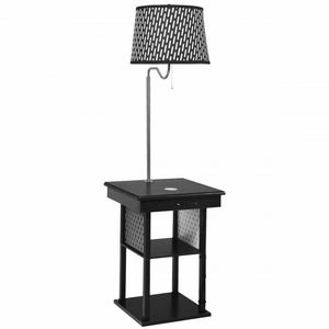 Lampada da Terra con Ricarica USB e Mensole per Uso Accanto al Letto o sulla Scrivania - Product Image 5