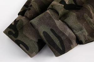 Men's Camouflage Printed <b>Zip</b>-Up Hoodie Oversized Regular Fit Casual Knitted Polyester <b>Hooded</b> Sweatshirt Autumn Style - Product Image 4