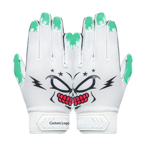 Gants de football antidérapants avec sangle de poignet réglable, doigts entiers, légers, extensibles, fermeture auto-agrippante, pour sports de plein air, pour hommes - Product Image 1
