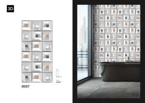 Carreaux de porcelaine émaillée de qualité supérieure, design 3D, 600x1200, 3D57 - Product Image 3