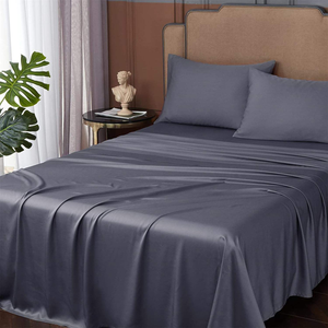 Best Selling High Quality Dark Gray 4Pcs 100% Bamboo Luxury Bedding Set Wholesale - Product Image 1