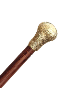 Beautiful Design <b>Walking</b> <b>Stick</b> Cane Wood Cane 100% Wooden with Decorative Brass Handle Daily Use <b>Men</b> & Womenn36" - Product Image 3