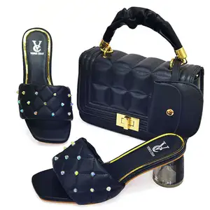 Оптовые продажи мужская профессиональный рюкзак для работы-Лидер продаж, комплект обуви и сумок Amaozn, современный дизайн, комплект обуви и сумок, популярные женские туфли на каблуках и сумки