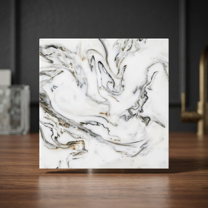 Baldosas de Porcelana Pulida Nexon White de 600x600 mm, Aspecto de Mármol Brillante, Garantía de 5 Años, 10 mm de Grosor - Product Image 2