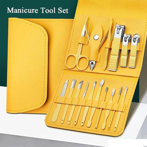 AQDAS INDUSTRIES Professional Manicure Kit Stainless Steel Nail <b>File</b> Tweezers Cuticle Pusher 5-in-1 Nail Clipper 6-Piece Set for - Product Image 5