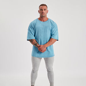 T-shirt Homme 2026 Délavé à l'Acide Séchage Rapide 100% Coton et Polyester Uni Respirant Personnalisable Prix Abordable Vente en Gros - Product Image 2