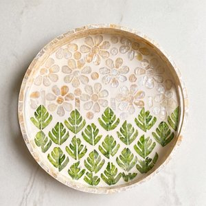 Custom Shape Shell <b>Mosaic</b> MOP Inlay Work Serving Tray Best Design for Arabic Home Decor B2B wholesale Supply - Product Image 1