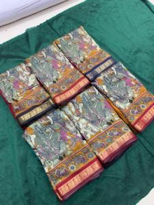 ส่าหรีฐานผ้าไหมแท้หรูหราสง่างามเหนือกาลเวลาสีดำสวมใส่สบายๆทุกฤดูกาล - Product Image 3