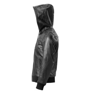 Veste en cuir de laine gris anthracite moutarde personnalisable col de chemise en peau de mouton véritable tenue décontractée de camionneur classique tissu fourrure - Product Image 6