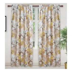 Franse Bloemen Geborduurde Zachte Staaf Zak Verduistering Glazen Gordijnpaneel Privacy Gordijn Minimalistische Stijl Woonkamer Decor