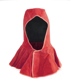 Capuche de soudeur en cuir de vachette de qualité supérieure, résistante à la chaleur et ignifuge, vêtements de protection pour le travail - Product Image 2