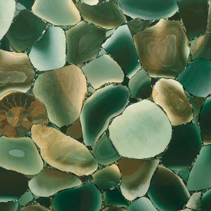 Azulejo verde de ágata, piedra de decoración de lujo para el hogar para Villa, pared externa, forma de rectángulo ecológico verde Natural - Product Image 1