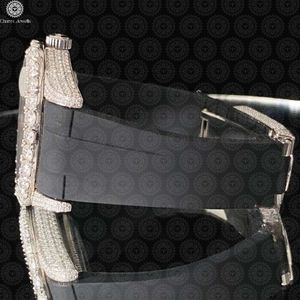 Reloj de Lujo para Mujer Charm Jewells, Caja Redonda de Acero Inoxidable de 38 mm, Bisel con Diamantes, Cierre de Mariposa, Cuarzo Analógico - Product Image 3