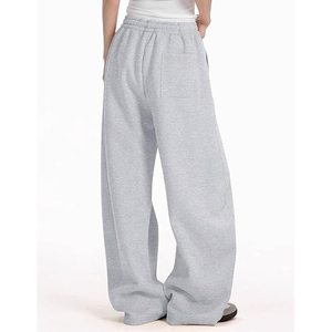 Womens Barrel Ankle Sweatpants Fleece Lined Baggy Sweat Pants Interior <b>Drawstring</b> <b>Trousers</b> Barrel Sweats With Pockets - Product Image 2