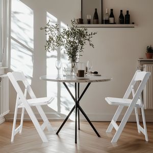 Set di 4 Sedie Pieghevoli in Resina con Seduta Imbottita - Comode per Eventi Domestici Interni/Esterni - Product Image 2