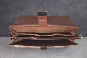 Maletín para Portátil de Cuero Genuino con Pelo de Vaca, Estilo Vintage, Bolso de Mensajero para Negocios, Portátil, para Oficina y Trabajo, LPBH-0010 - Product Image 6