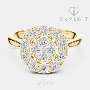 Bague de mariage en or blanc 14 carats avec diamant de laboratoire de 0,932 carats, taille ronde, certifiée IGI, bijoux fins, cadeau pour fiançailles, mariage, anniversaire - Product Image 5