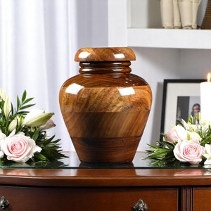 Urna Funeraria de Madera con Diseño Oceánico, Caja Conmemorativa Artesanal Inspirada en el Mar para Seres Queridos - Product Image 1