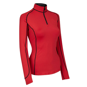 Camisas de equitación para mujer con nuevo diseño, alta calidad, secado rápido, transpirables, con logotipo frontal y paneles de malla. - Product Image 3