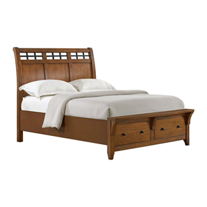 Traditional Solid Wood Queen Bed with 2 <b>Drawers</b> Modern Farmhouse Style Bedroom Furniture for Apartment & Hotel Use - Product Image 4