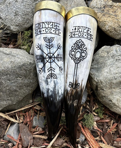 ฮอร์นดื่มขัดเงางานฝีมือจากธรรมชาติสำหรับดื่มเบียร์และทุ่งหญ้าและตกแต่งบ้าน - Product Image 1