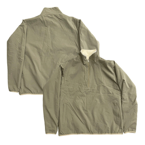 <b>Men's</b> Stretch Nylon <b>Half</b> <b>Zip</b> Outdoor <b>Jackets</b> Raglan Sleeve Kangaroo Pockets Hiking <b>Jackets</b> With Chest Pockets - Product Image 2