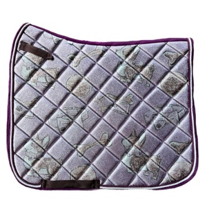 Coussinets de selle en Satin à Sublimation papillon, magnifiques coussinets de selle dorés Numnah Euro Cavall - Product Image 5