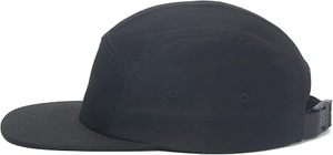 Casquette de baseball unisexe en jean 5 panneaux, bleu marine uni, visière plate, en nylon, style sportif pour adultes, adaptée aux quatre saisons, coupe ajustée - Product Image 3