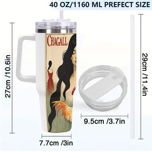 Gobelet isotherme de 40 oz avec poignée, en acier inoxydable, pour les professionnels des transports publics - Product Image 4