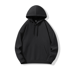 Sweat à capuche chaud pour homme en molleton mélangé de coton doublé sherpa, avec poche kangourou et poignets côtelés, style streetwear décontracté pour l'hiver - Product Image 5