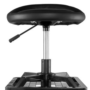 Pneumatic 300 Lbs Capacity Rolling Shop <b>Stool</b> 360 Degrees <b>Adjustable</b> <b>Height</b> Industrial Chair Garage Work Creeper Seat 360 - Product Image 3