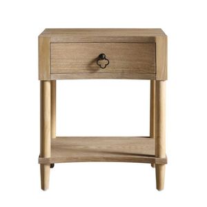 Solid Wood Handcrafted 1 Drawer <b>Bedside</b> <b>Table</b> <b>Compact</b> Bedroom Nightstand Storage Side <b>Table</b> Farmhouse Home Hotel Furniture - Product Image 3