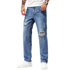 Top Class Fashioned <b>Men</b> Distressed <b>Trouser</b> High <b>Elastic</b> Waist Sweatpants Fleece Heavyweight Solid Colour <b>Men</b> Distressed <b>Trouser</b> - Product Image 2