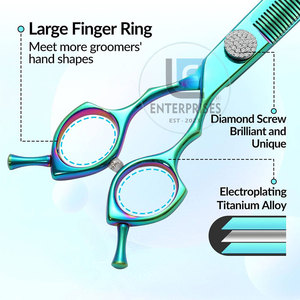 Ciseaux à effiler professionnels en acier inoxydable durables avec logo et design personnalisés, haute qualité - Product Image 6