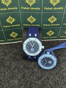 Men Vintage Round Quartz Watch with Silicone Band Bracelet Clasp Luminous Analog Display 40mm Dial Blue <b>Case</b> and Strap - Product Image 6