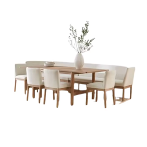 Wooden Luxury Dining Table Set <b>Restaurant</b> Dining <b>Furniture</b> Japanese Design With Many Chairs Wholesale Price - Product Image 2