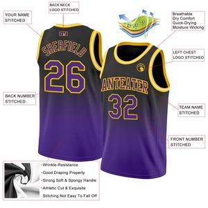 Camiseta de Baloncesto Reversible de Manga Corta con Estampado de Tela Transpirable de Secado Rápido Personalizada para Hombres Adultos de Poliéster - Product Image 4