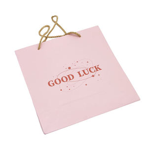 Custom Pink <b>Craft</b> Paper Gift <b>Bags</b> with Logo for Clothes & Boutique Packaging - Product Image 2