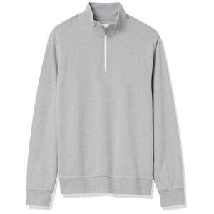 Sweat-shirt à demi-zip pour homme, hiver, 100% coton, tissu éponge, couleur et logo personnalisables, service OEM - Product Image 1