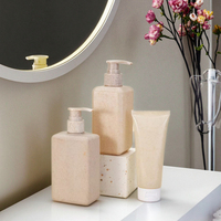 Bouteille de shampoing en plastique PE cylindrique opaque, hermétique, anti-fuite, personnalisable avec logo, de différentes tailles et capacités, vente en gros