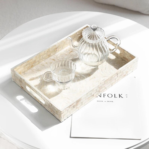 Bandeja de servir de nácar, decoración para el hogar hecha a mano por PERFECT ENTERPRISES - Product Image 4